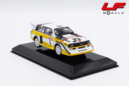 modellino audi quattro s1 rally sanremo win burago 1:43 18-38326 vista frontale