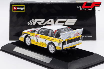 modellino audi quattro s1 rally sanremo win burago 1:43 18-38326 vista posteriore