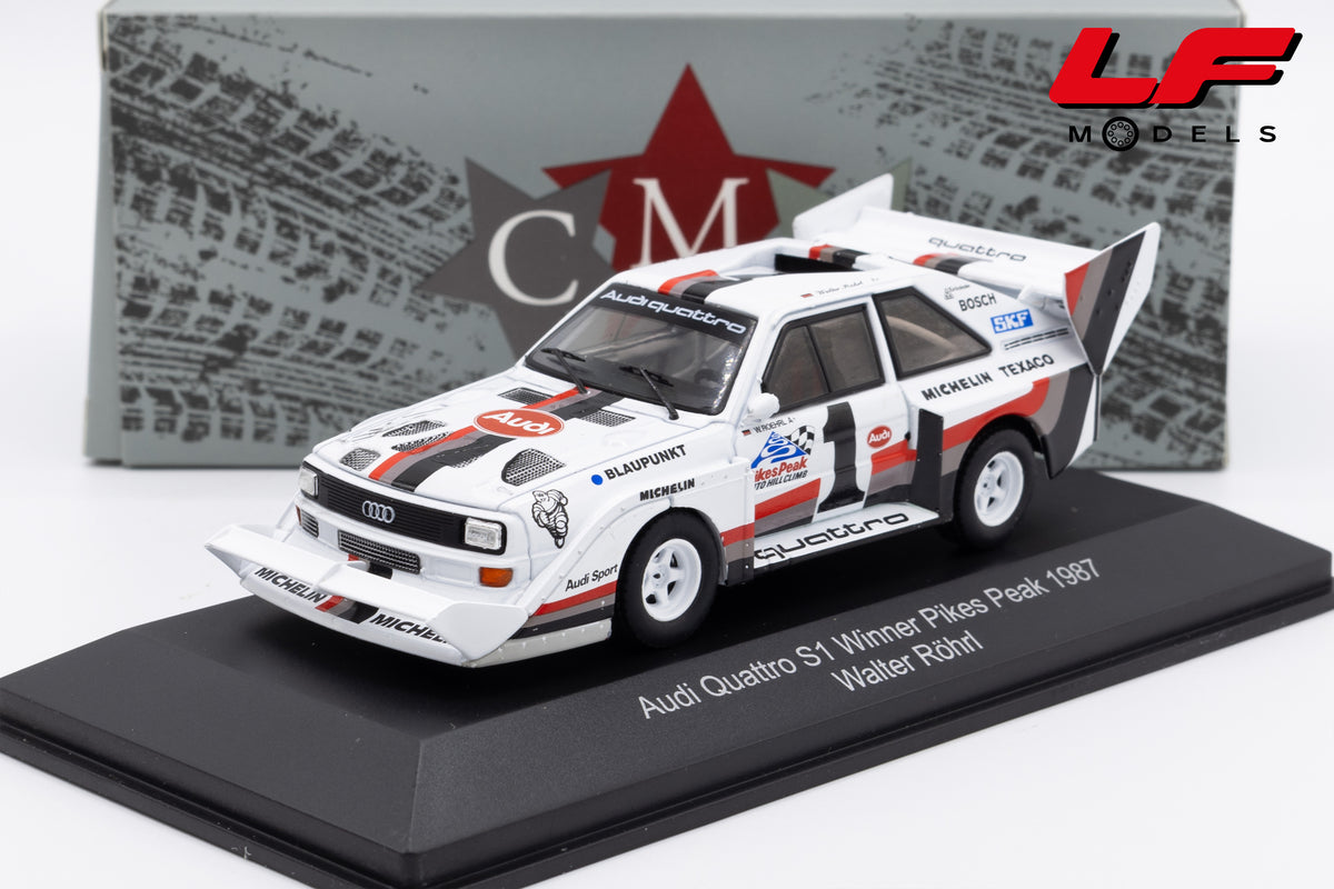 modellino audi s1 win rally pikes peak cmr 1:43 WRC018 vista frontale