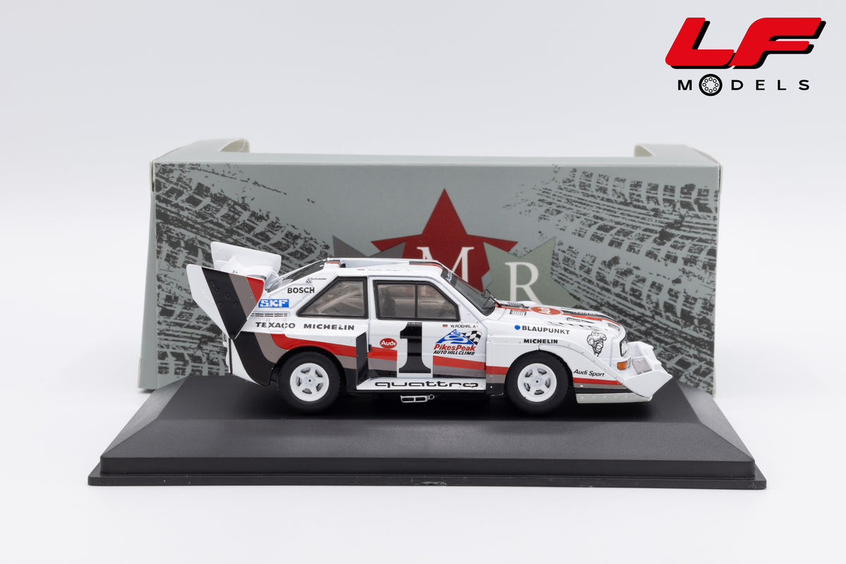 modellino audi s1 win rally pikes peak cmr 1:43 WRC018 vista laterale