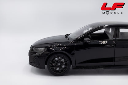 modellino audi rs3 nero norev 1:18 188388 vista laterale