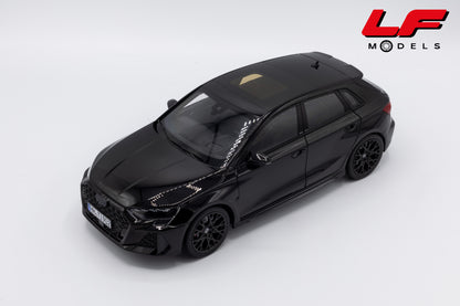 modellino audi rs3 nero norev 1:18 188388 vista frontale