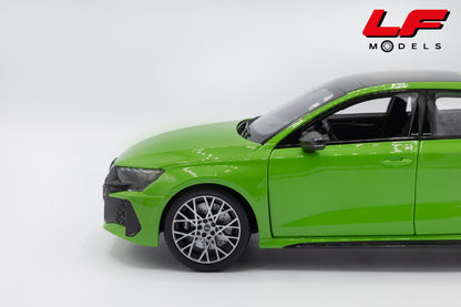modellino audi rs3 sportback verde norev 1:18 188390 vista laterale