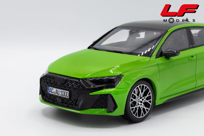 modellino audi rs3 sportback verde norev 1:18 188390 vista frontale