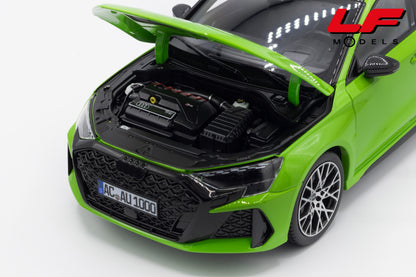 modellino audi rs3 sportback verde norev 1:18 188390 vista motore