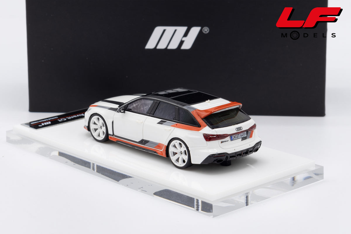 modellino audi rs6 gt avant sw motorhelix 1:64 MH64010AW vista posteriore