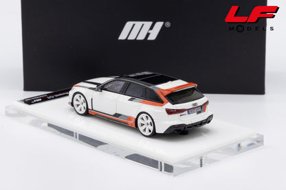 modellino audi rs6 gt avant sw motorhelix 1:64 MH64010AW vista posteriore