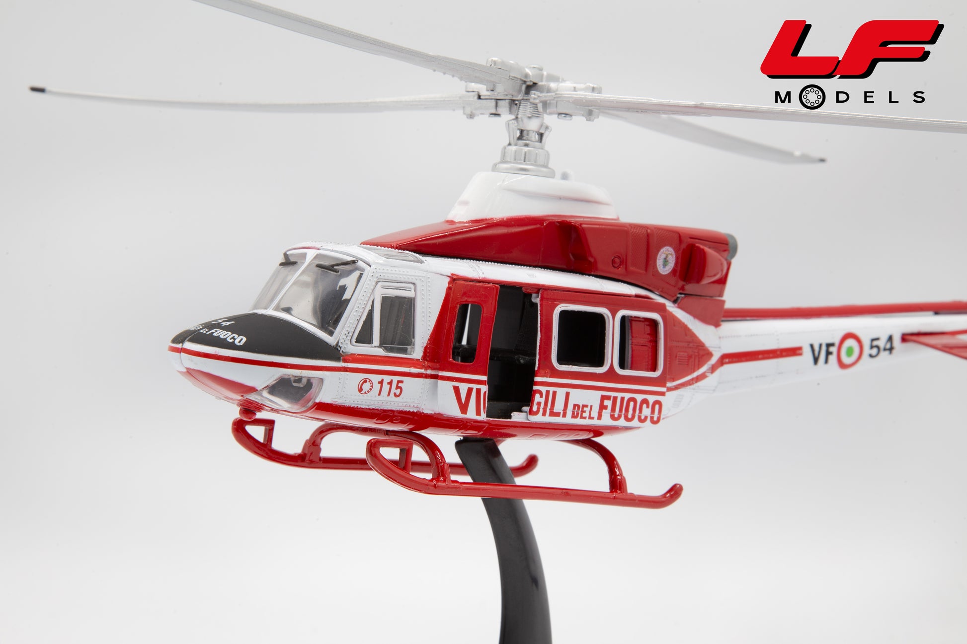 modellino augusta bell 412 elicottero vvf newray 1:48 25753 vista frontale