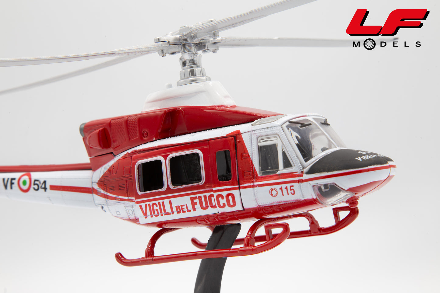 modellino augusta bell 412 elicottero vvf newray 1:48 25753 vista frontale