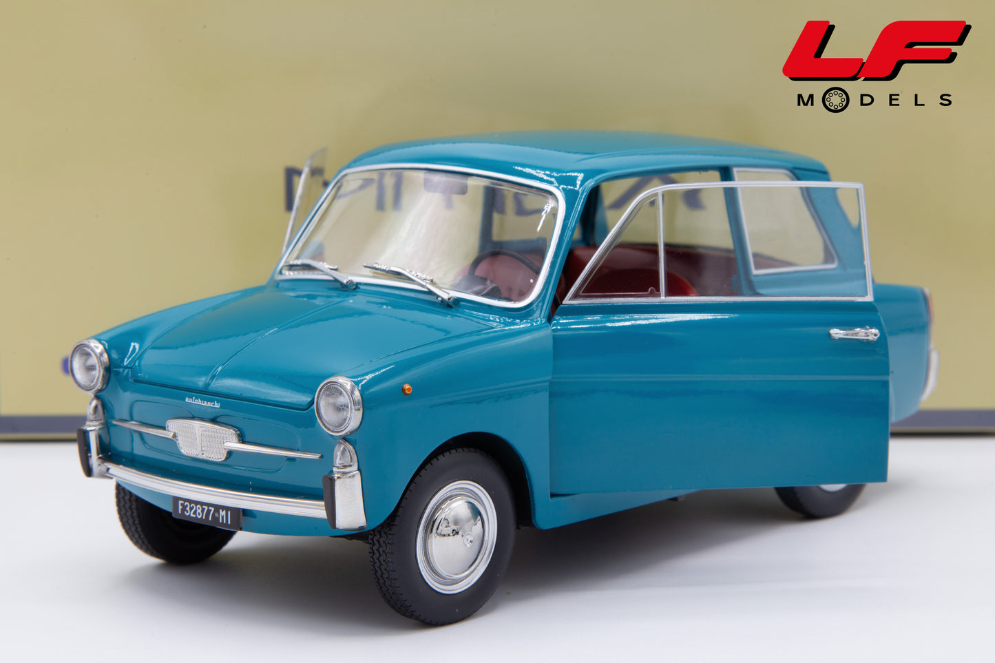 modellino autobianchi bianchina mitica 1:18 frontale aperto