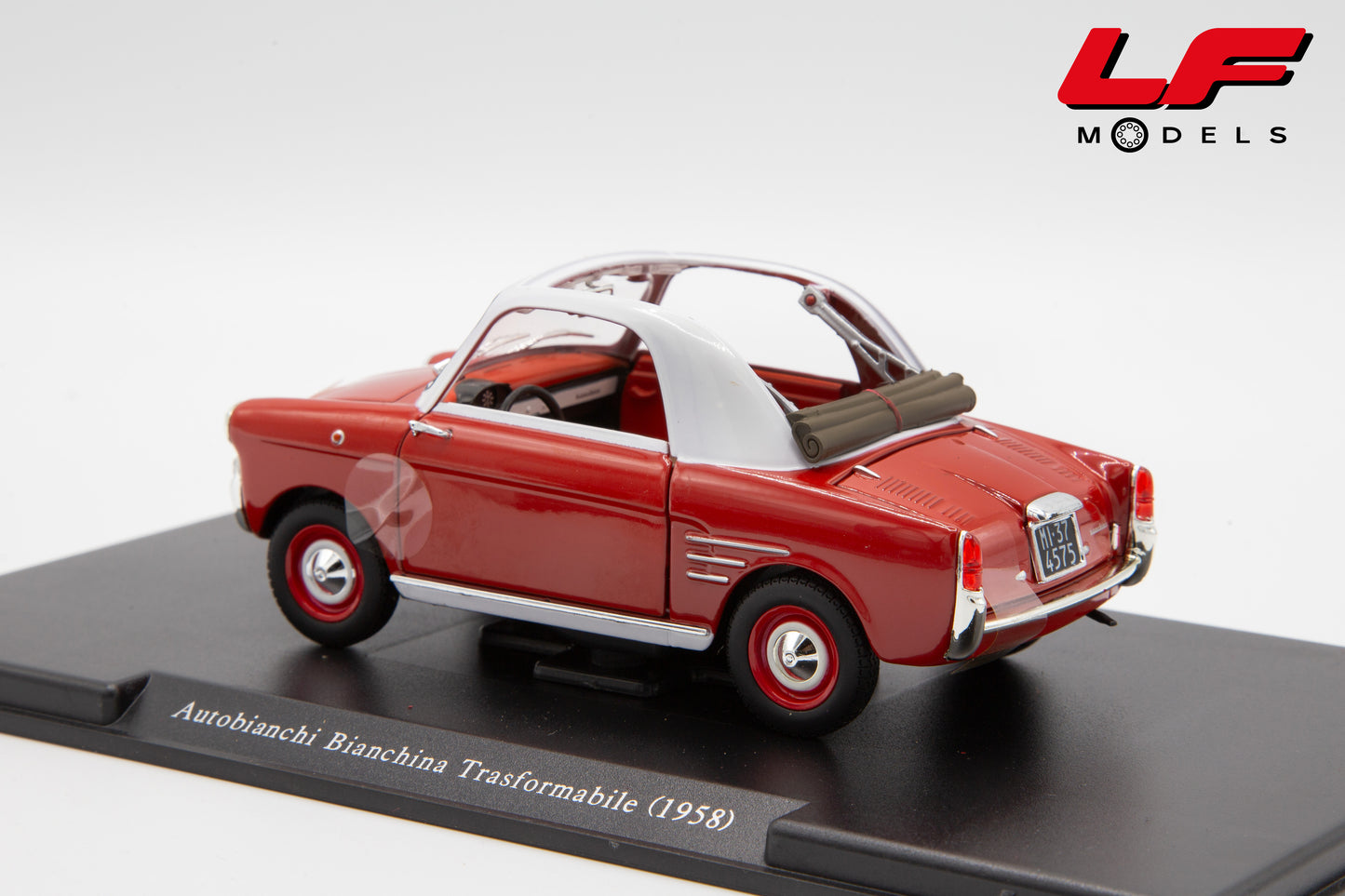 modellino autobianchi bianchina trasformabile edicola 1:24 vista posteriore