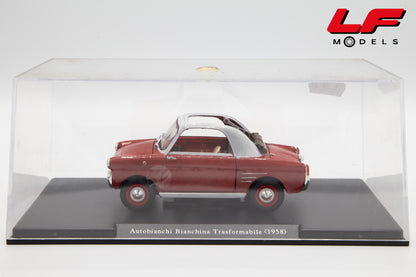 modellino autobianchi bianchina trasformabile edicola 1:24 vista teca