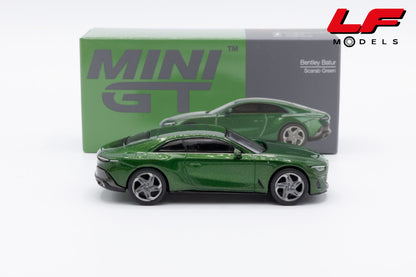 modellino bentley batur scarab green mini gt 1:64 MGT01161-L vista laterale