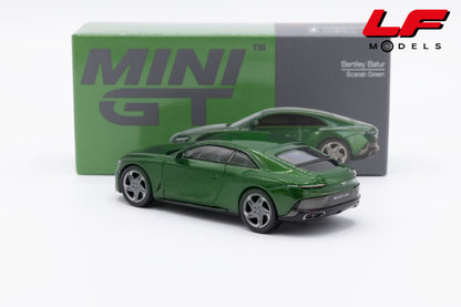modellino bentley batur scarab green mini gt 1:64 MGT01161-L vista posteriore