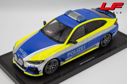 modellino bmw 4 series polizei ottomobile 1:18 OT1205 vista frontale