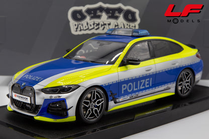 modellino bmw 4 series polizei ottomobile 1:18 OT1205 vista frontale
