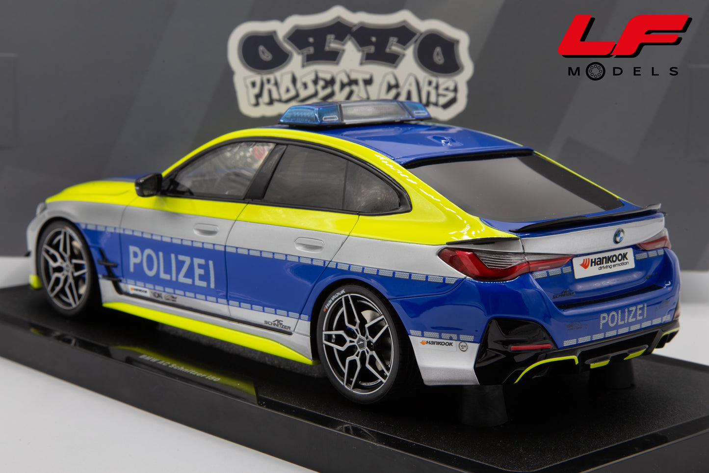 modellino bmw 4 series polizei ottomobile 1:18 OT1205 vista posteriore