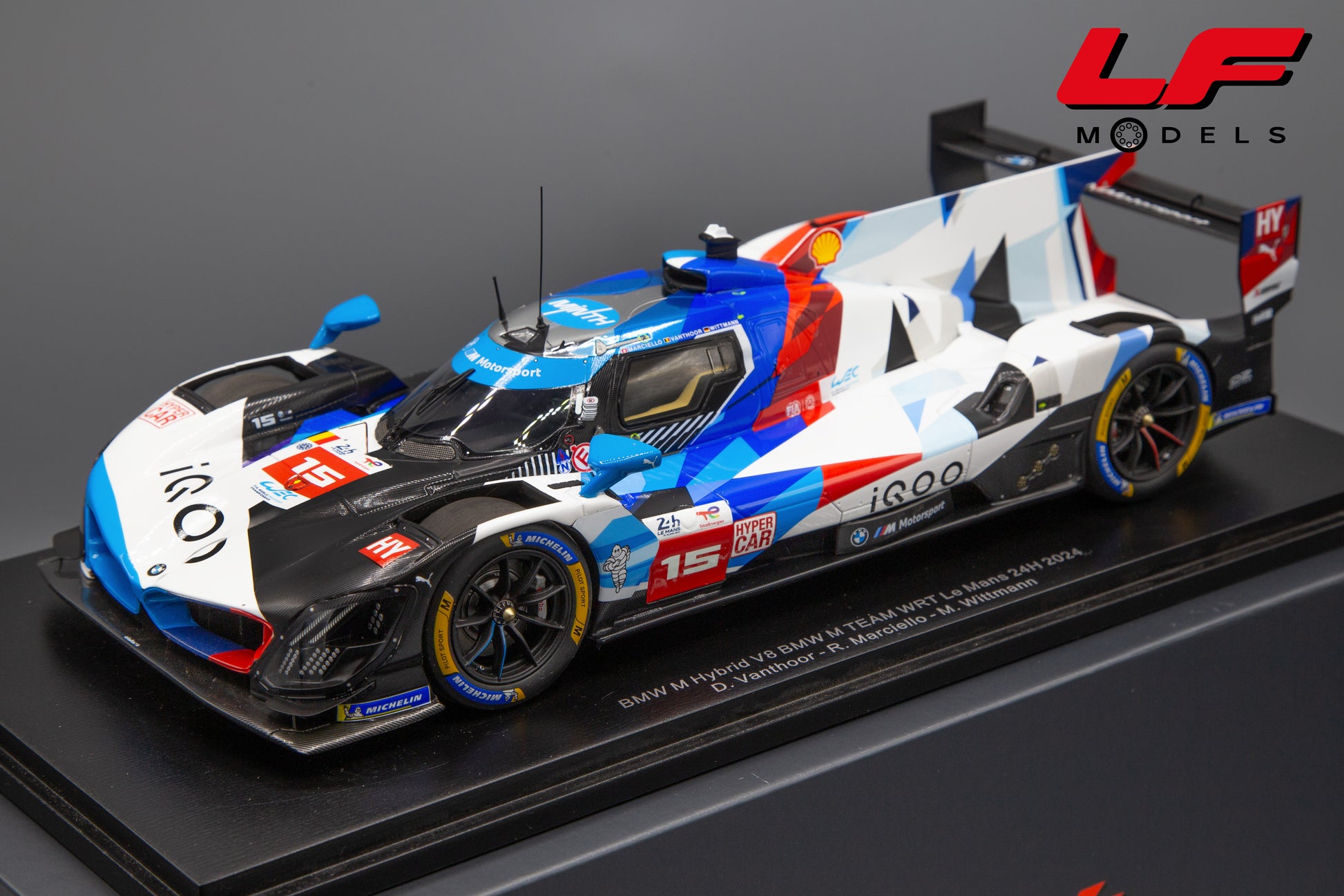 modellino bmw m hybrid 24h le mans spark 1:18