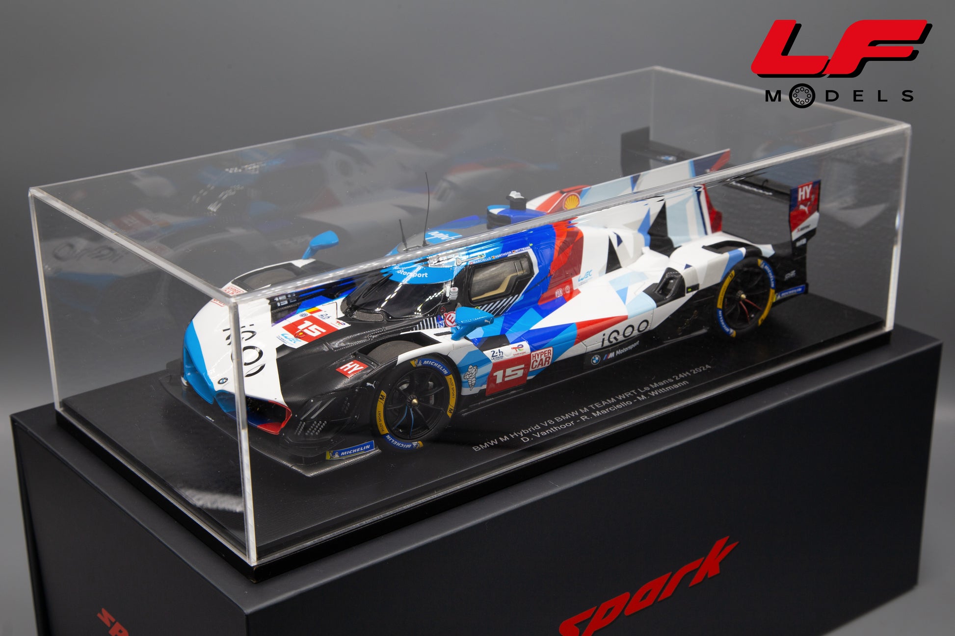 modellino bmw m hybrid 24h le mans spark 1:18