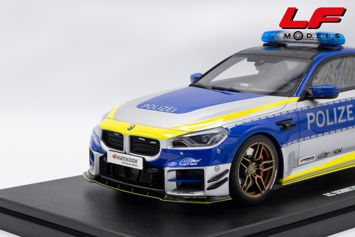 modellino bmw m2 ac schnitzer acs2 polizei gt spirit 1:18 GT573 vista frontale