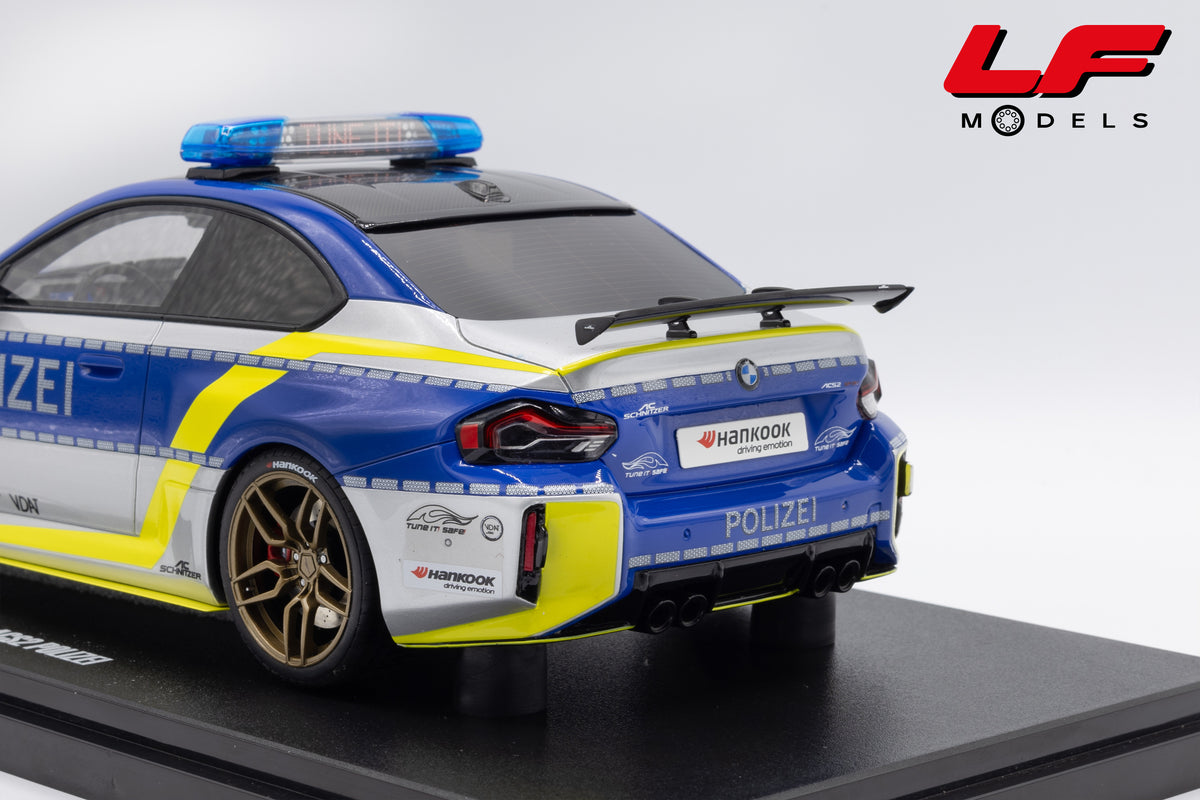modellino bmw m2 ac schnitzer acs2 polizei gt spirit 1:18 GT573 vista posteriore