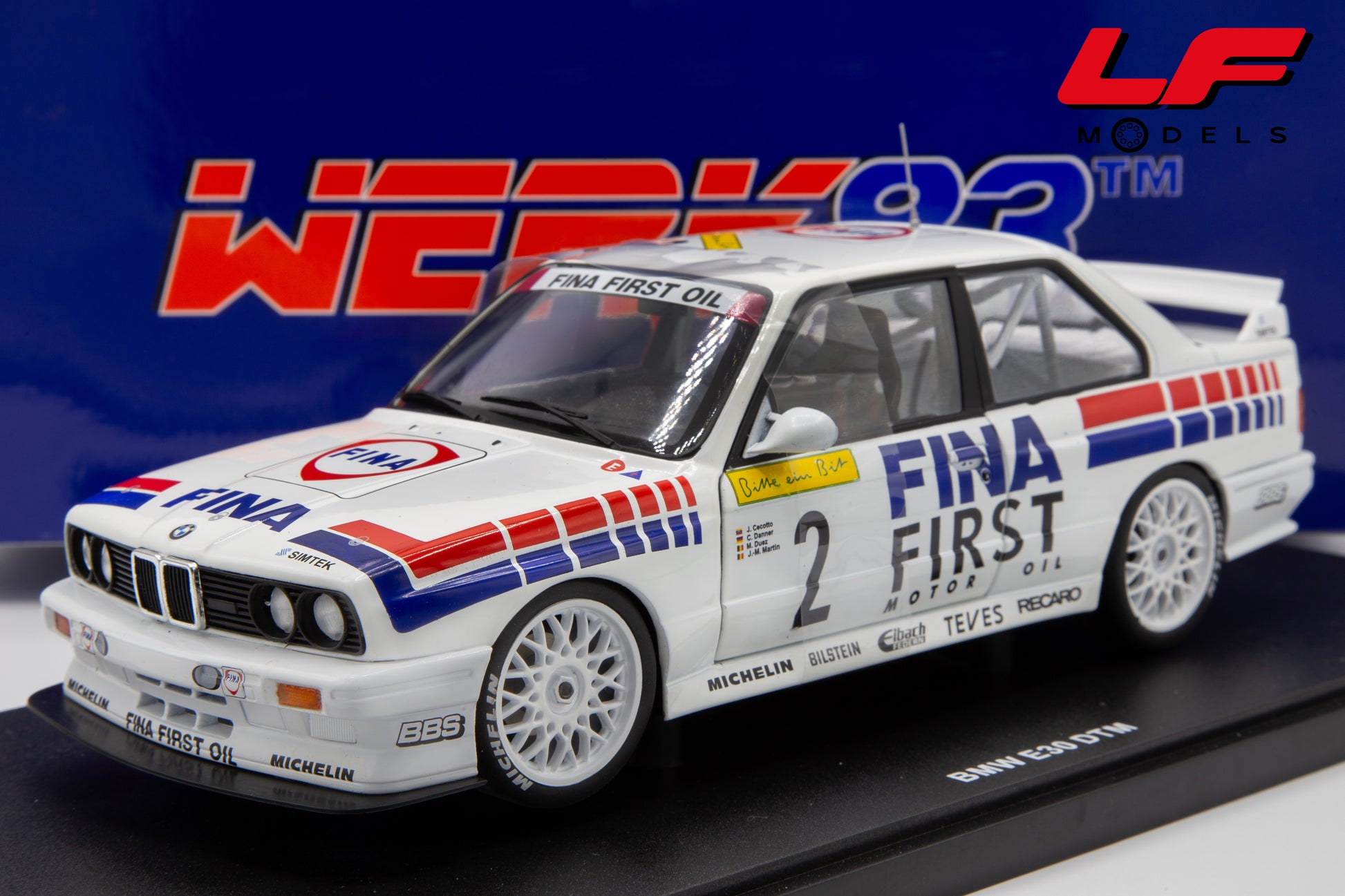 modellino bmw m3 dtm werk83 1:18 frontale