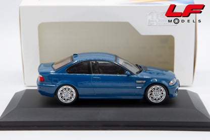 modellino bmw m3 e46 laguna seca blue solido 1:43 4318601 vista laterale