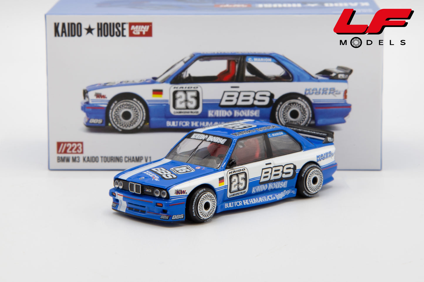 modellino bmw m3 kaido house mini gt 1:64 KHMG223 vista frontale