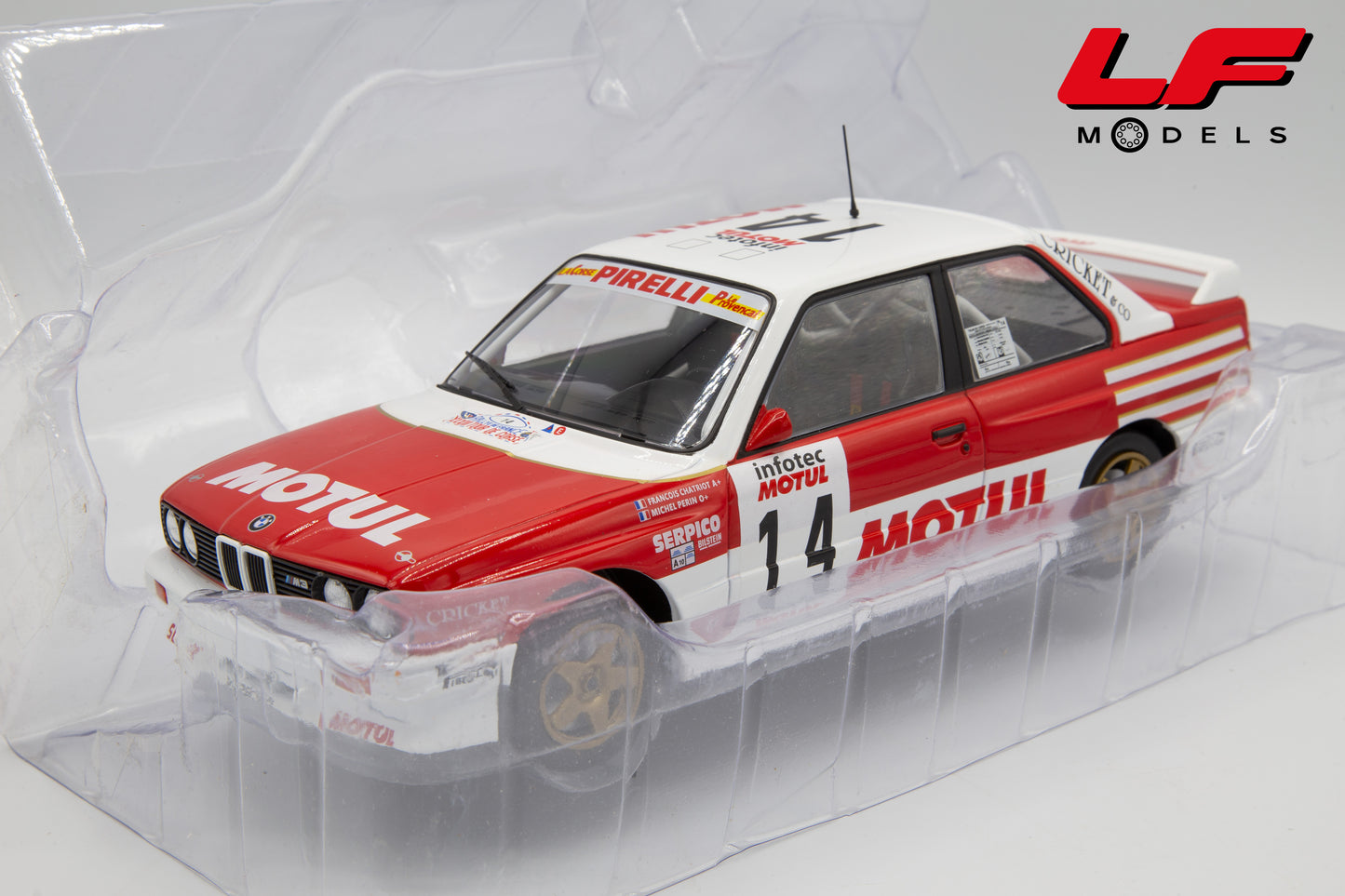 modellino bmw m3 rally tdc edicola 1:18 vista frontale
