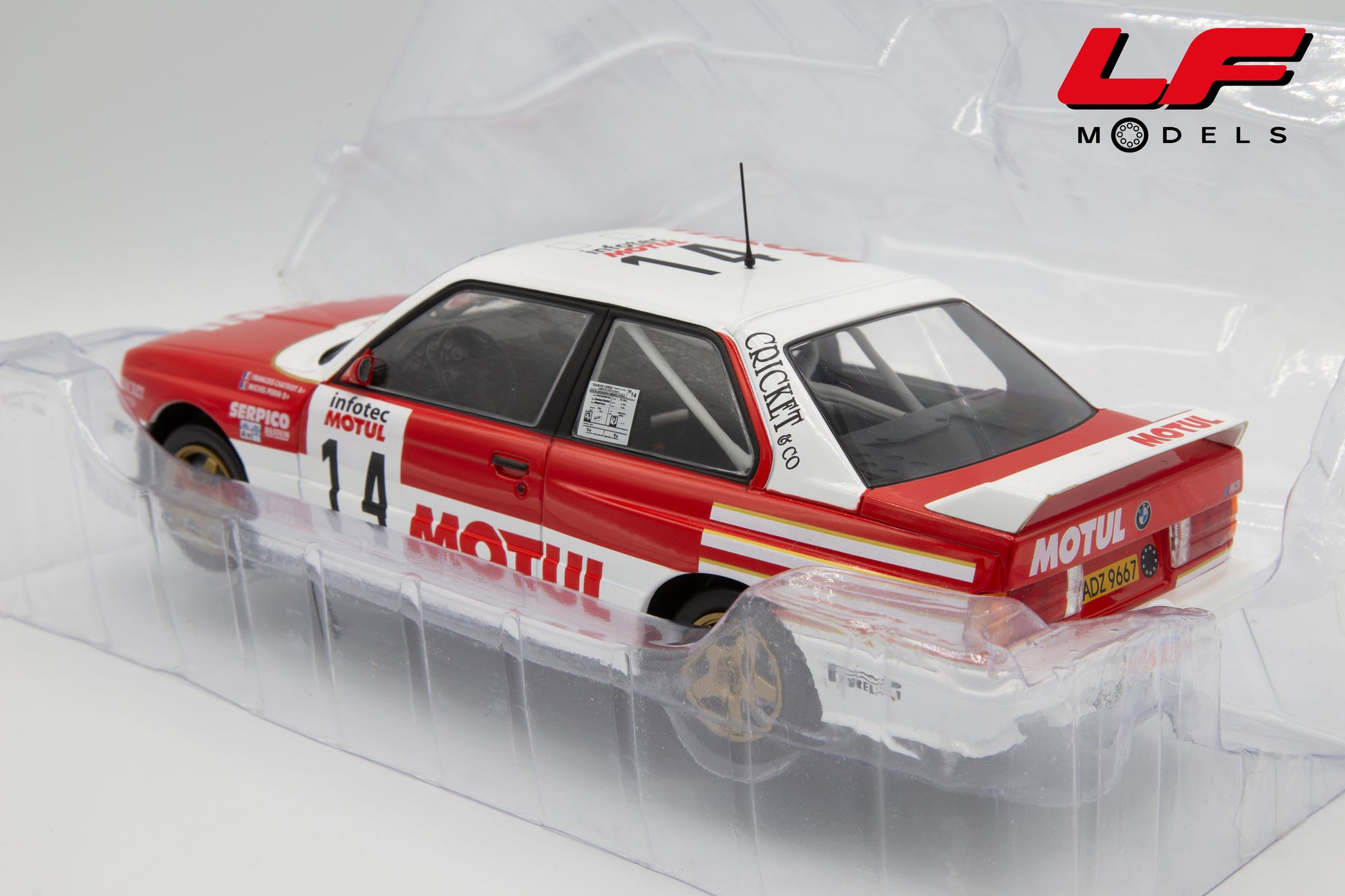 modellino bmw m3 rally tdc edicola 1:18 vista posteriore