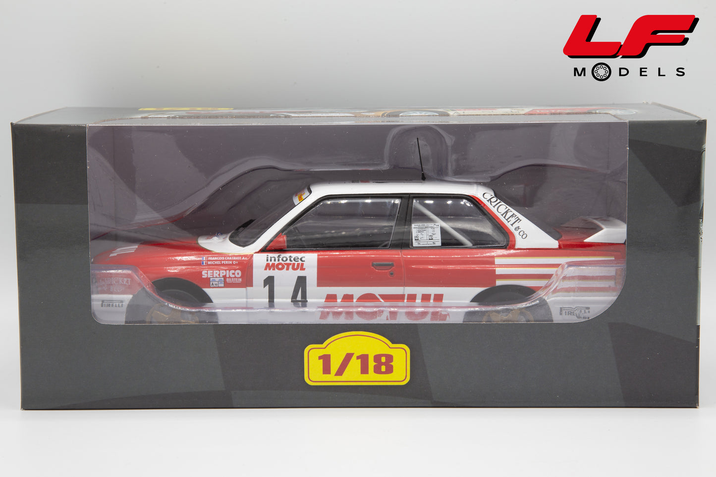 modellino bmw m3 rally tdc edicola 1:18 vista scatola