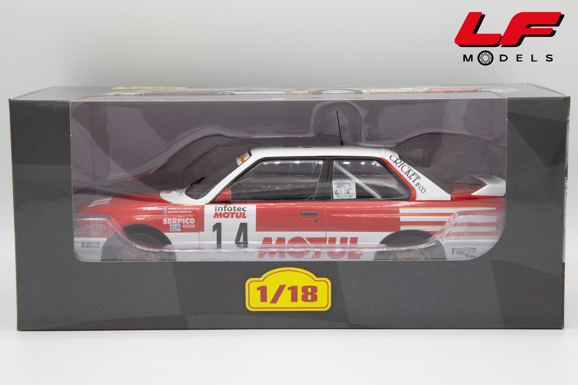modellino bmw m3 rally tdc edicola 1:18 vista scatola