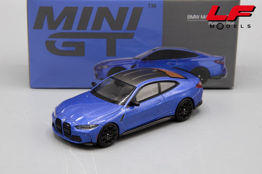 MINI GT BMW M4 COUPE (G82) COMPETITION 2024 PORTIMAO BLUE 1:64