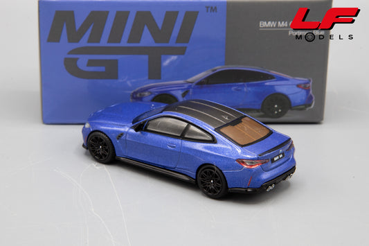 MINI GT BMW M4 COUPE (G82) COMPETITION 2024 PORTIMAO BLUE 1:64