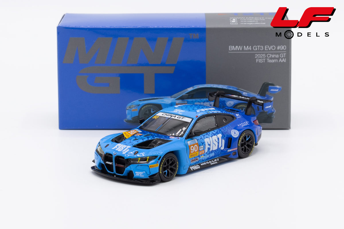 modellino bmw m4 gt3 evo mini gt 1:64 MGT01215 vista frontale