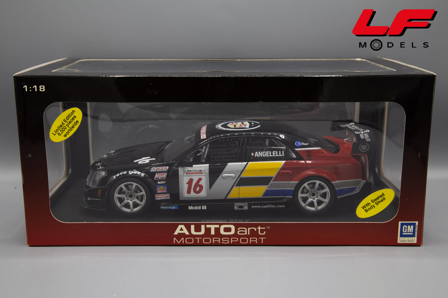 AUTOART CADILLAC CTS-V SCCA WORLD CHALLENGE 2004 WINNER SEBRING ANGELELLI 1:18