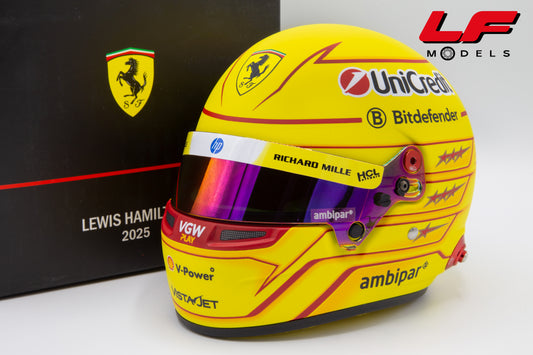 modellino casco ferrari hamilton 2025 bell helmet 1:2