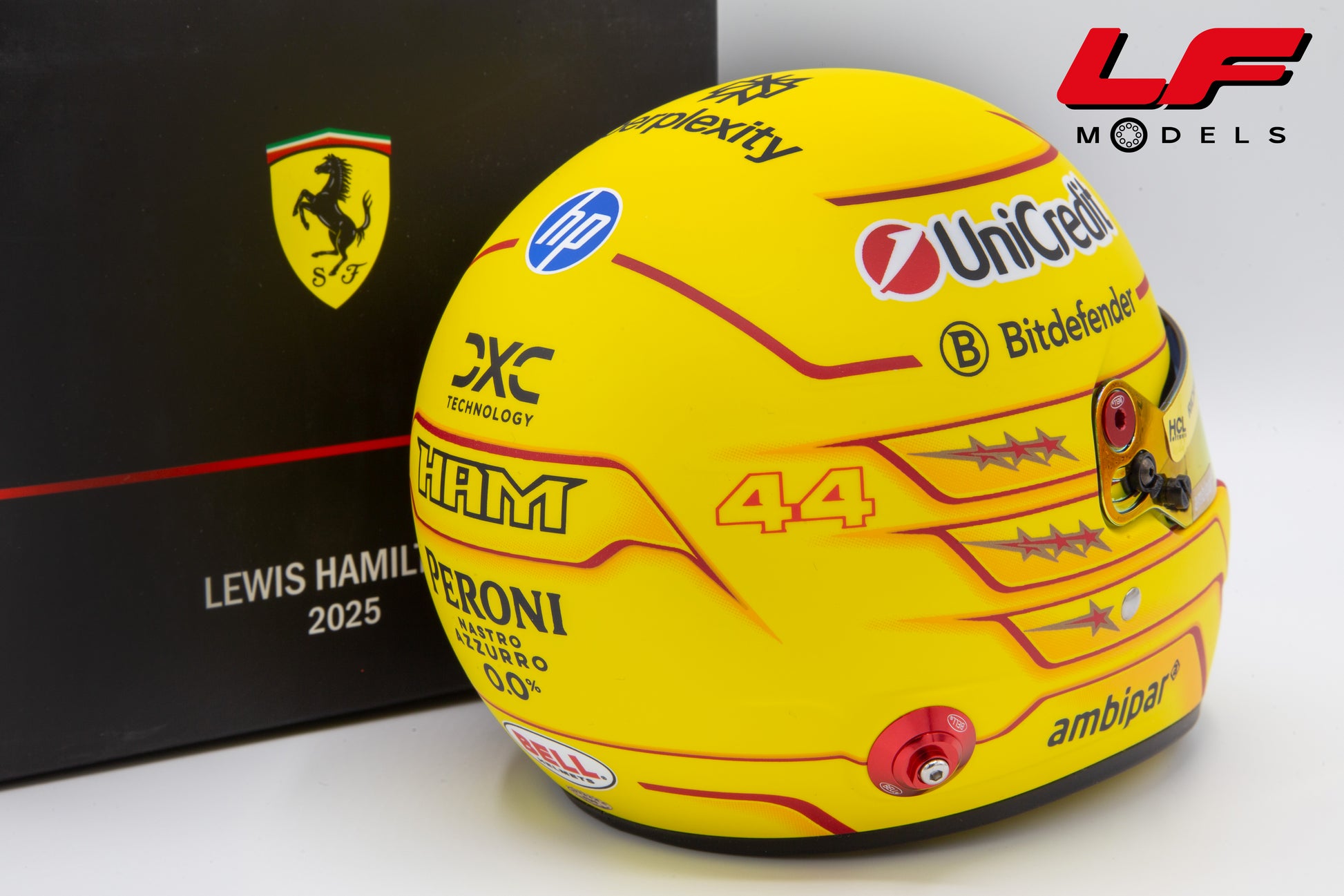 modellino casco ferrari hamilton 2025 bell helmet 1:2