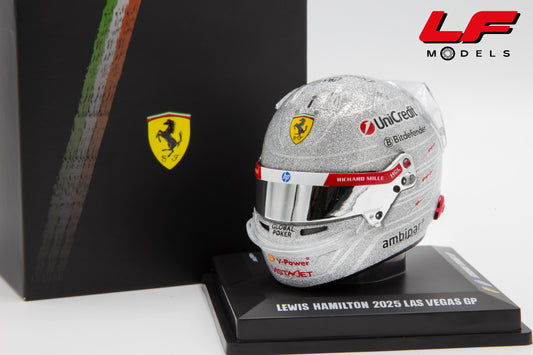 modellino casco hamilton las vegas 2025 looksmart 1:5 LSHEL027 vista frontale