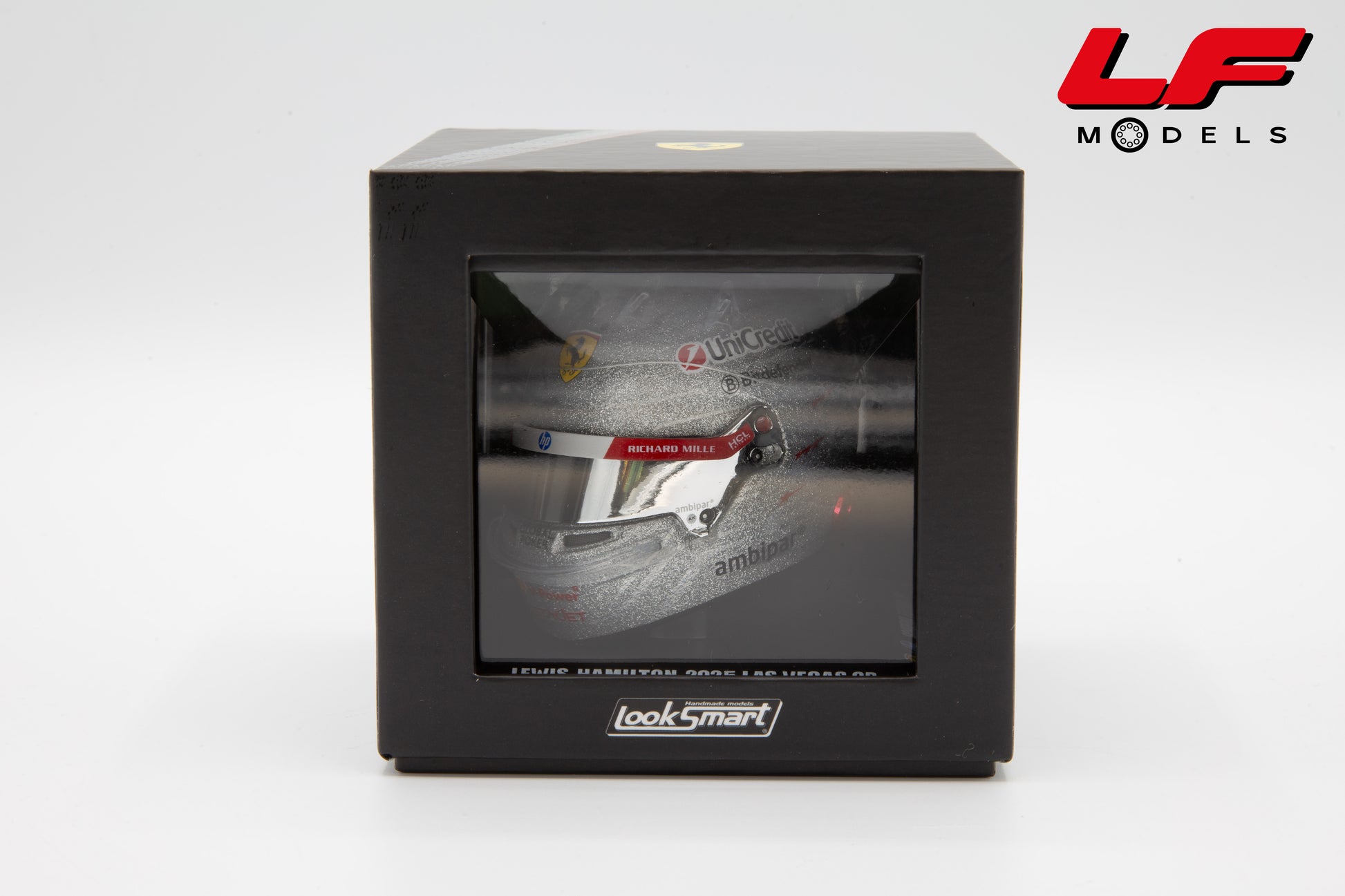 modellino casco hamilton las vegas 2025 looksmart 1:5 LSHEL027 vista scatola
