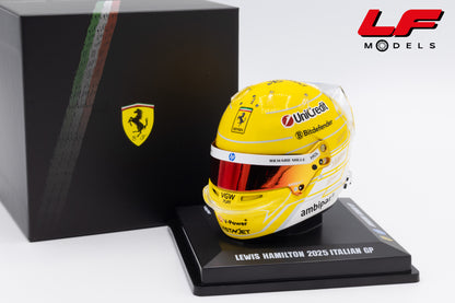 modellino casco lewis hamilotn monza gp 2025 50th anniversary niki lauda looksmart 1:5 LSHEL021 vista frontale
