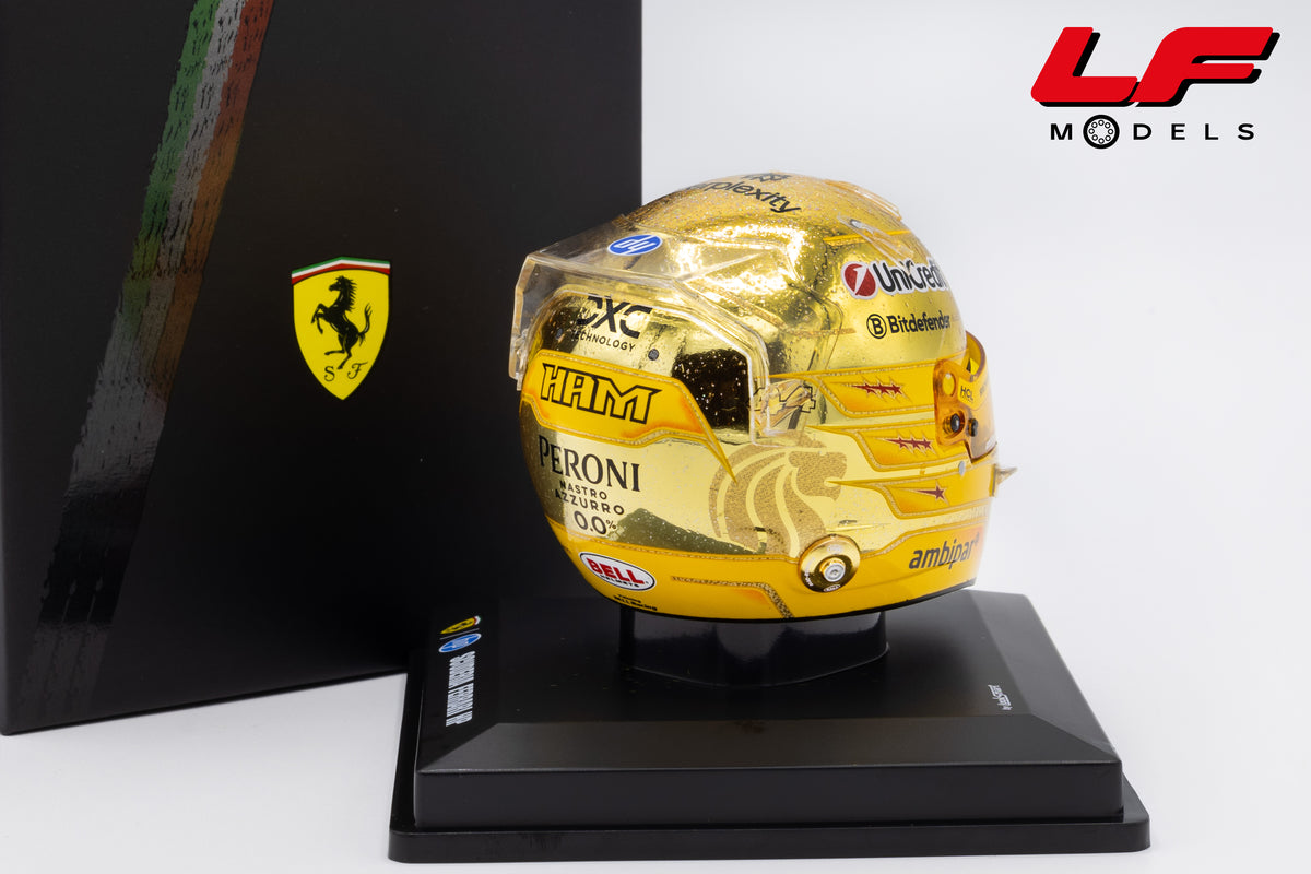 modellino casco f1 ferrari lewis hamilton singapore gp 2025 looksmart 1:5 LSHEL023 vista posteriore