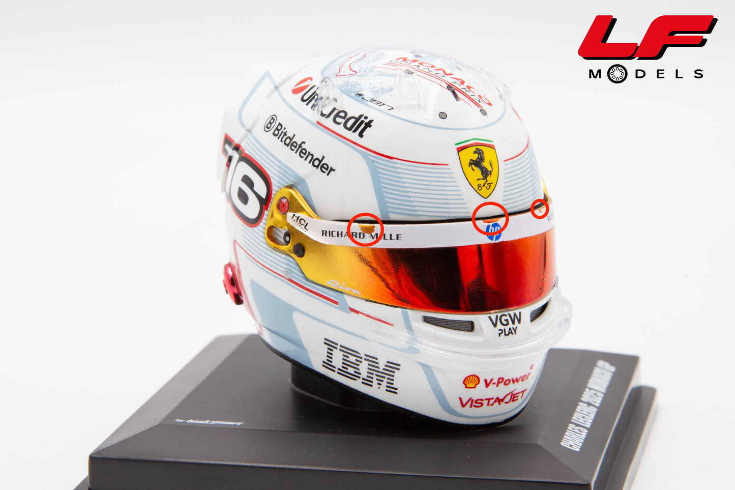 LOOKSMART CASCO HELMET F1 MONACO GP 2025 C. LECLERC 1:5