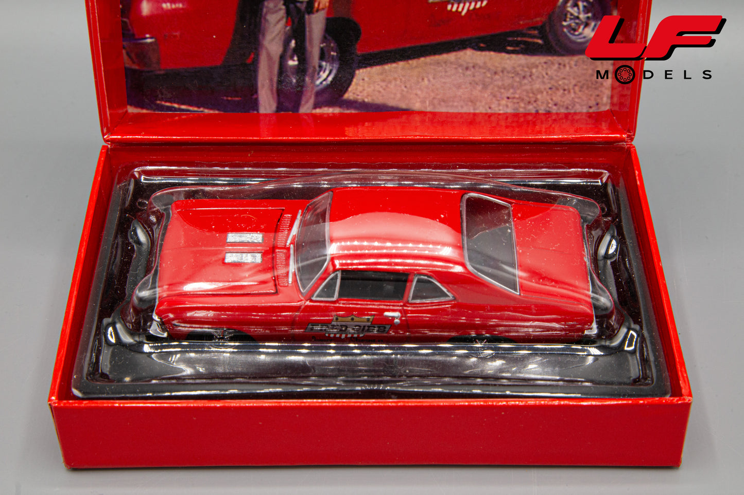 modellino chevrolet cop nova ss 396 fred gibb gmp 1:43 laterale