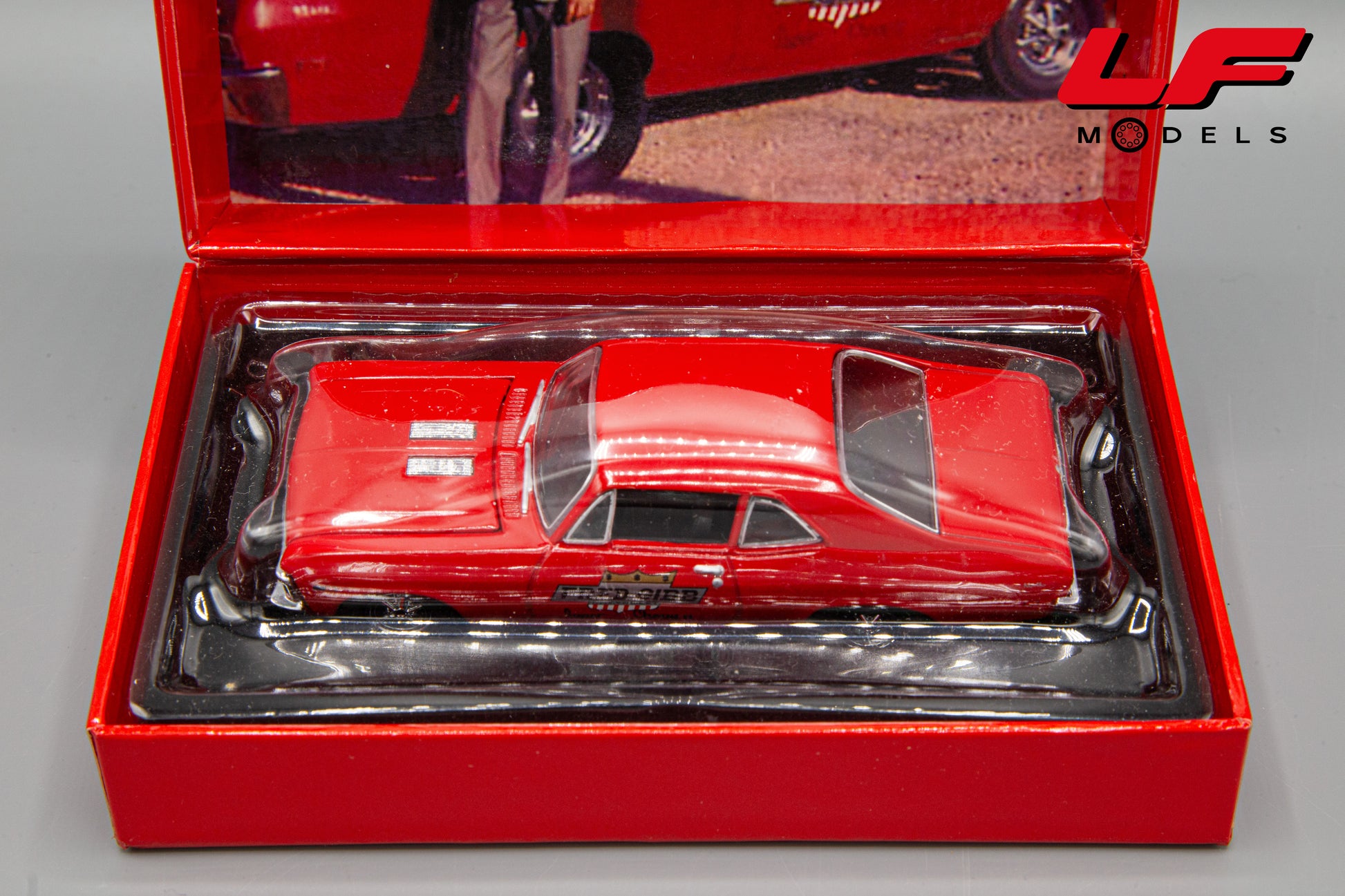 modellino chevrolet cop nova ss 396 fred gibb gmp 1:43 laterale