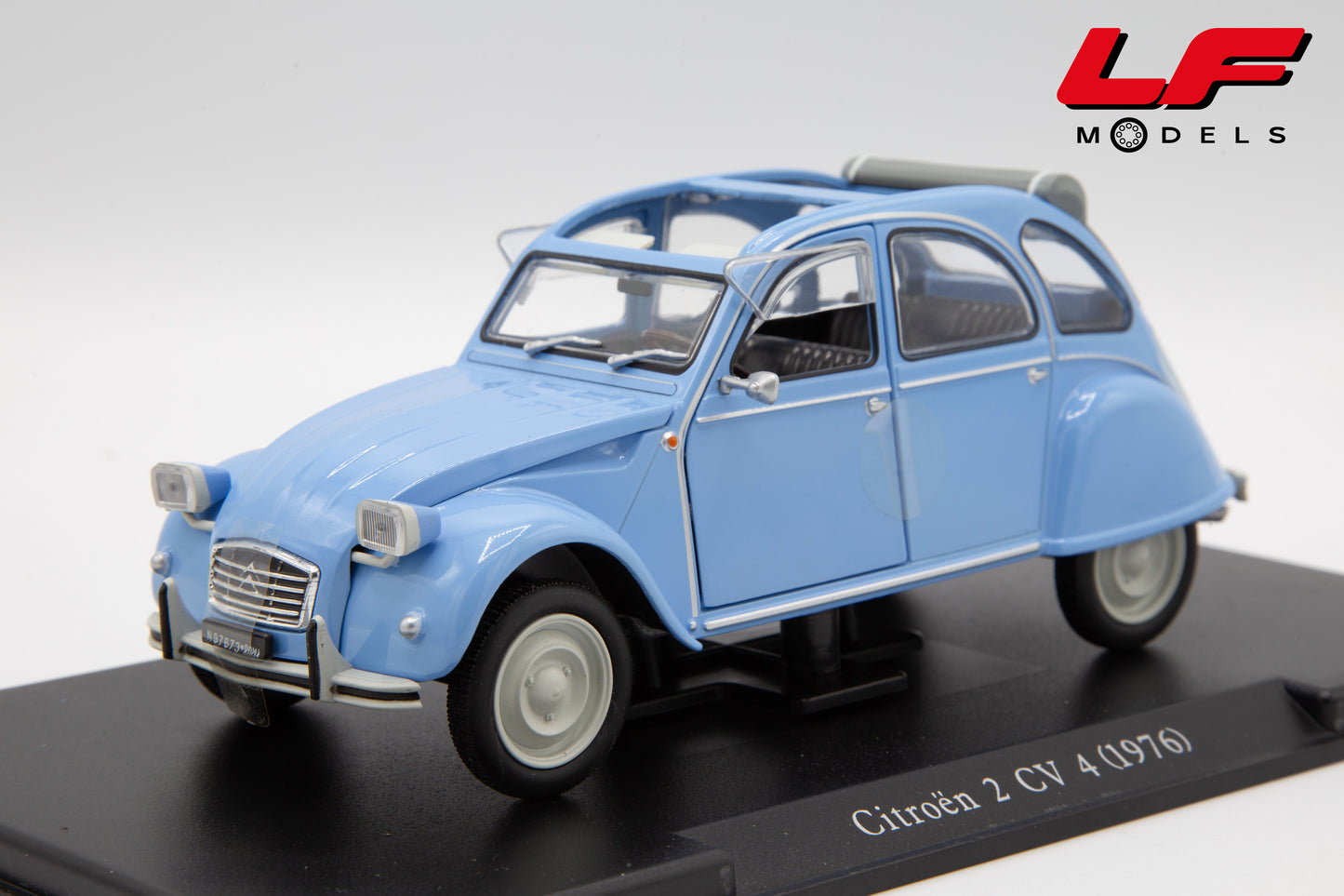 modellino citroen 2cv edicola 1:24 vista frontale