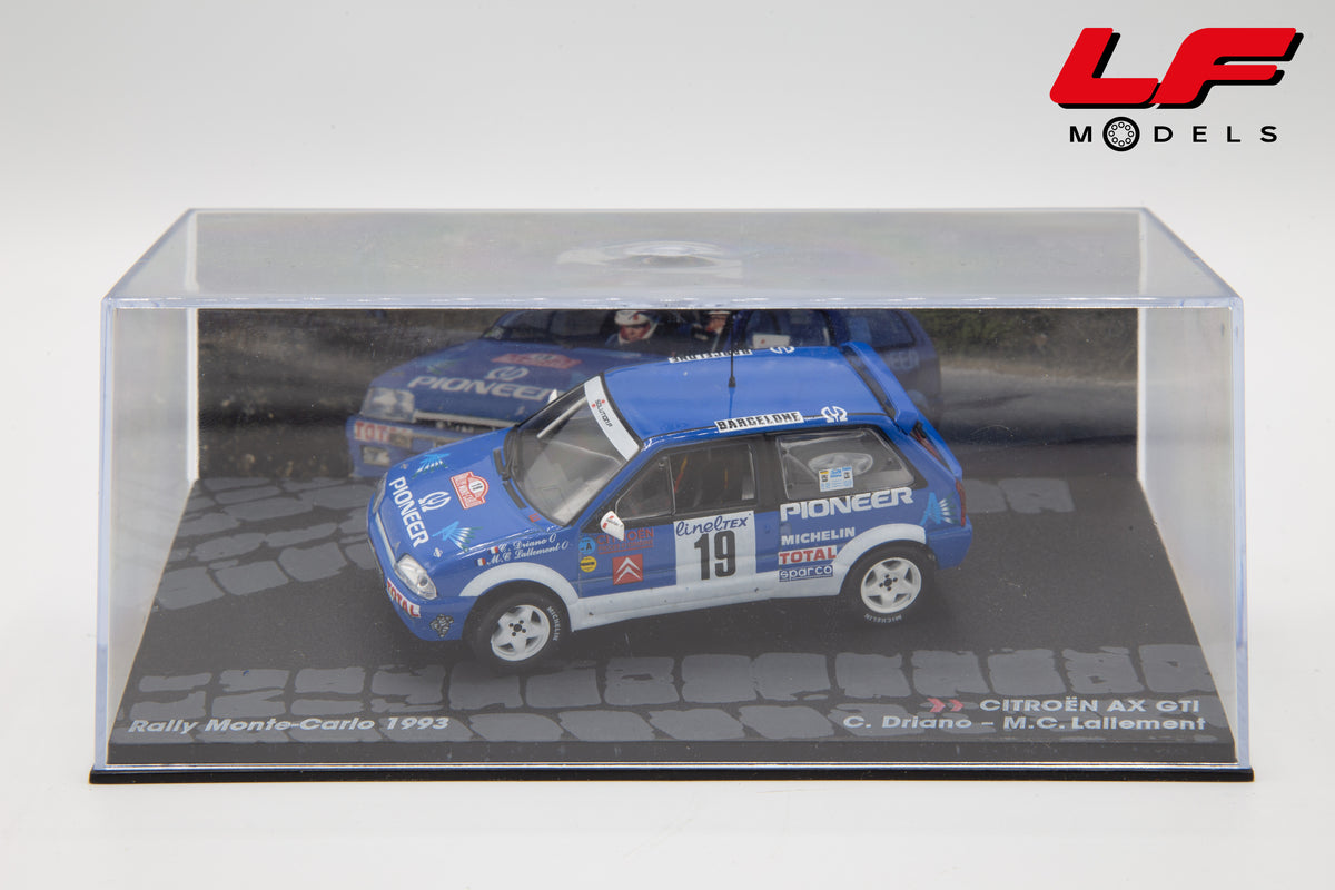 modellino citroen ax gti rally montecarlo 1993 edicola 1:43 vista teca