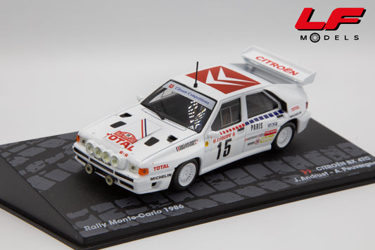 modellino citroen bx rally montecarlo edicola 1:43 vista frontale