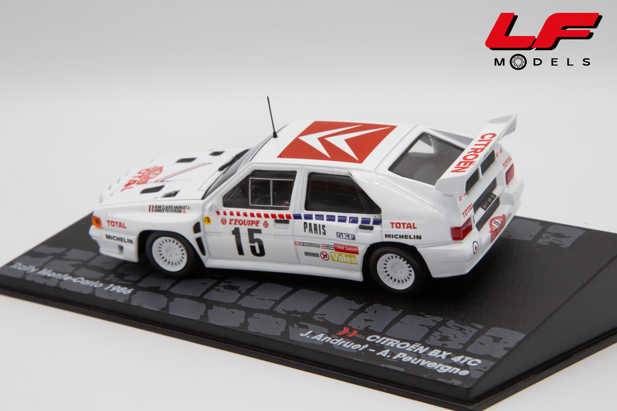 modellino citroen bx rally montecarlo edicola 1:43 vista posteriore