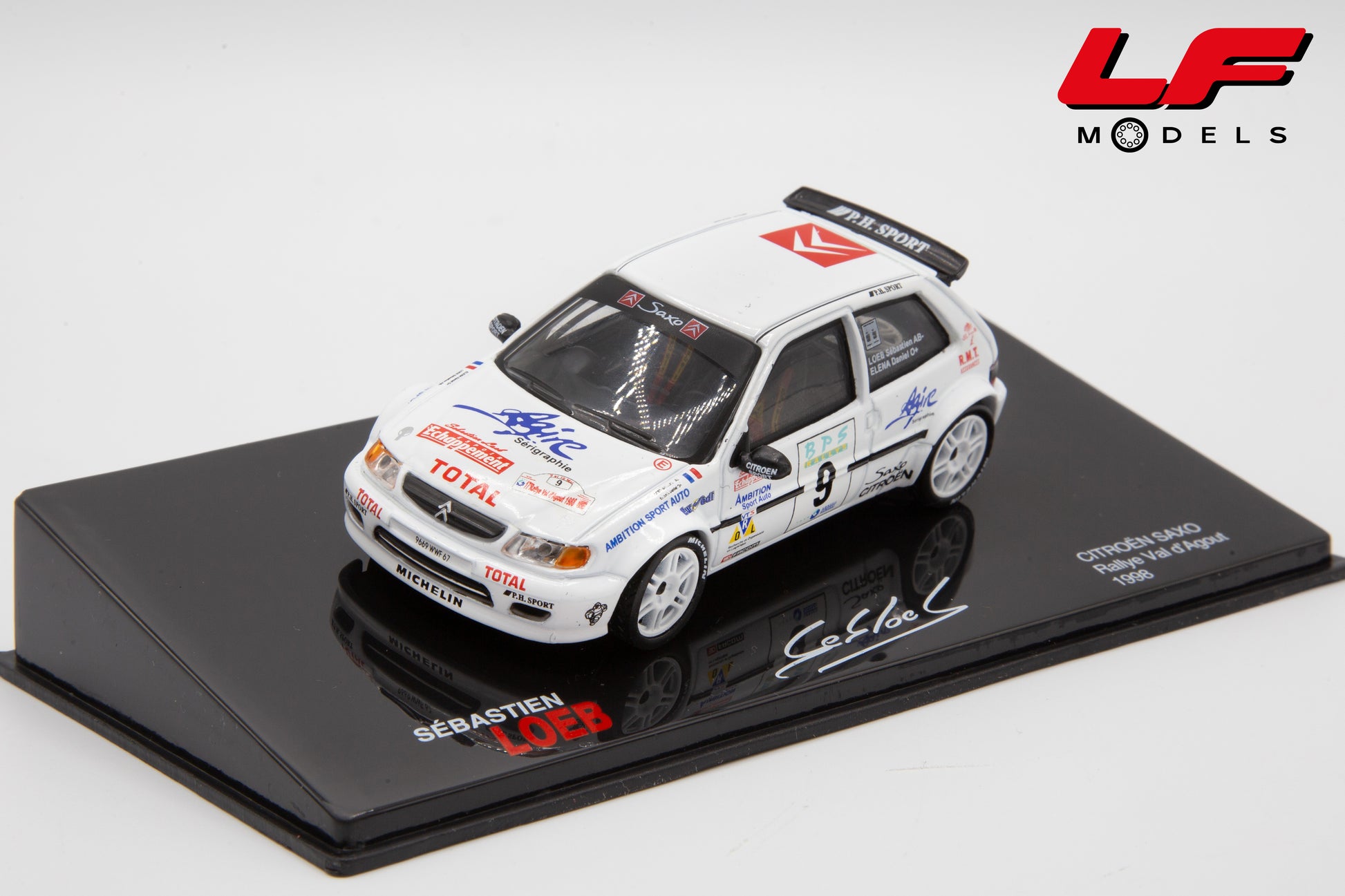modellino citroen saxo rally edicola 1:43 vista frontale